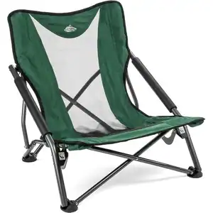 Cascade Mountain Tech Camping Chair - Low Profile Folding Chair for Camping, Beach, Picnic, Barbeques, Sporting Event with Carry Bag
