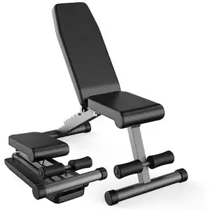 Finer Form 5-in-1 Weight Bench, Adjustable & Foldable for Bench Press, Strength Training and Full Body Workout. Perfect for Dumbbell Sets or an Adjustable Dumbbell Set in Your Home Gym.