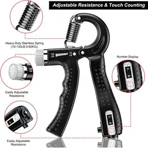 KDG Hand Grip Strengthener 2 Pack Adjustable Resistance 10-130 lbs Forearm Exerciser，Grip Strength Trainer for Muscle Building and Injury Recovery for Athletes