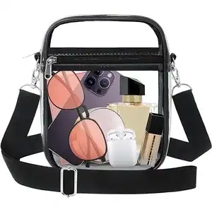 KETIEE Clear Crossbody Bag, Stadium Approved Clear Purse Bag for Concerts Sports Events Festivals