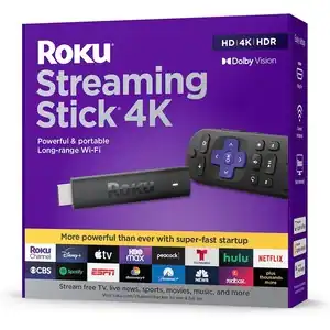 Roku Streaming Stick - Portable 4K/HDR/Dolby Vision Streaming Device, Voice Remote, Free & Live TV